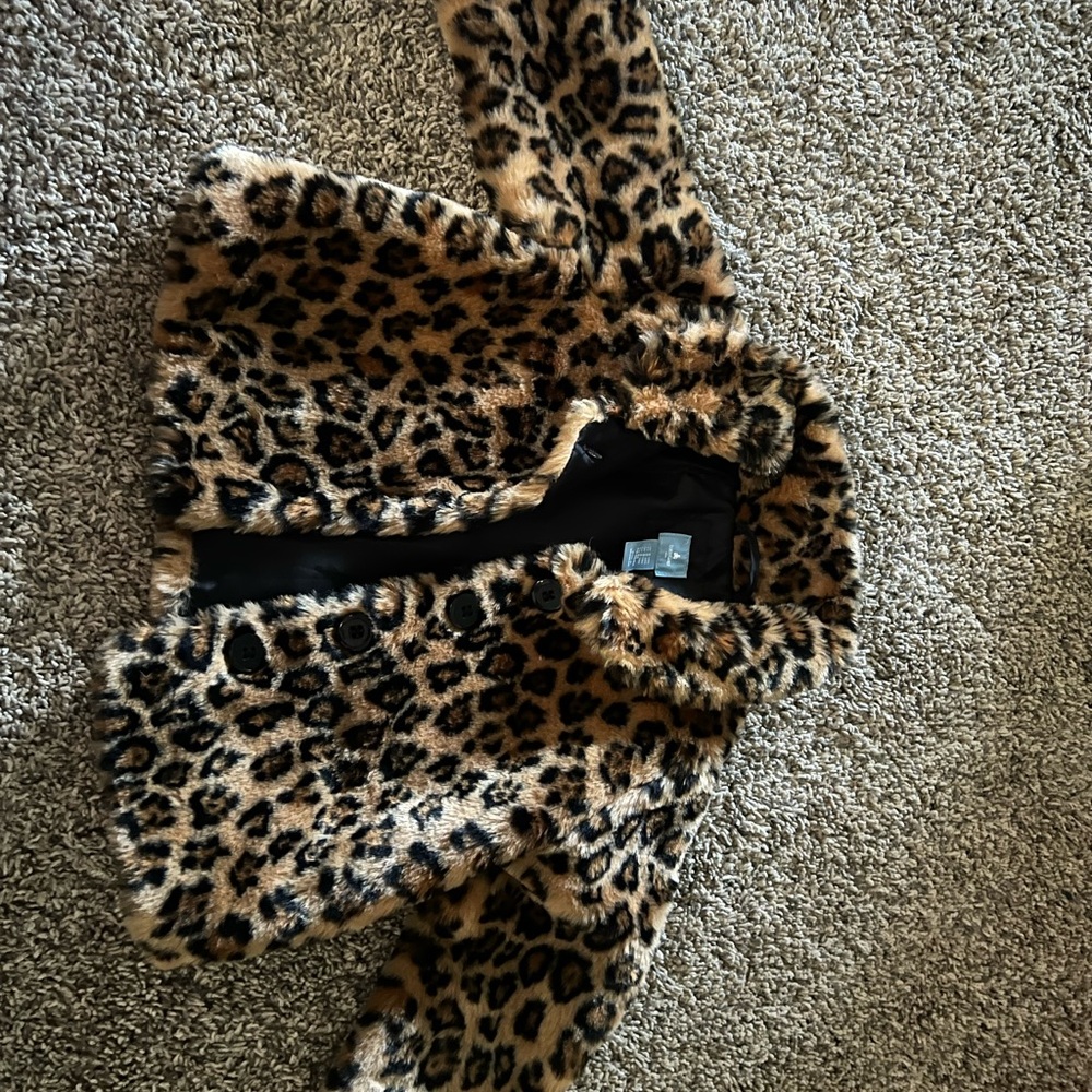 GAP Brown and Black Leopard Print Jacket
